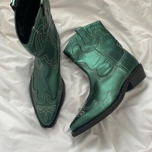 Next Green Western Boots